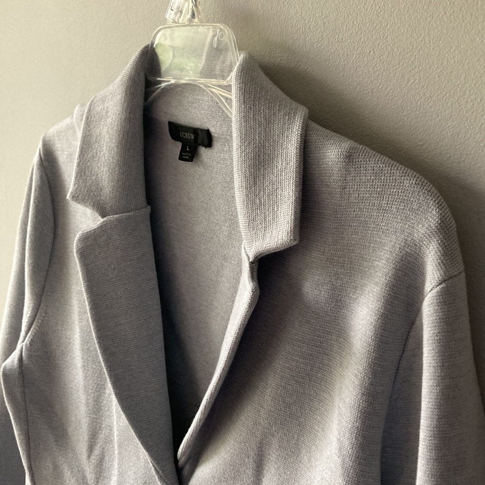 NWOT J Crew Size Large Women’s Grey Sweater Blazer